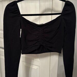 TNA Black Cropped Long Sleeve